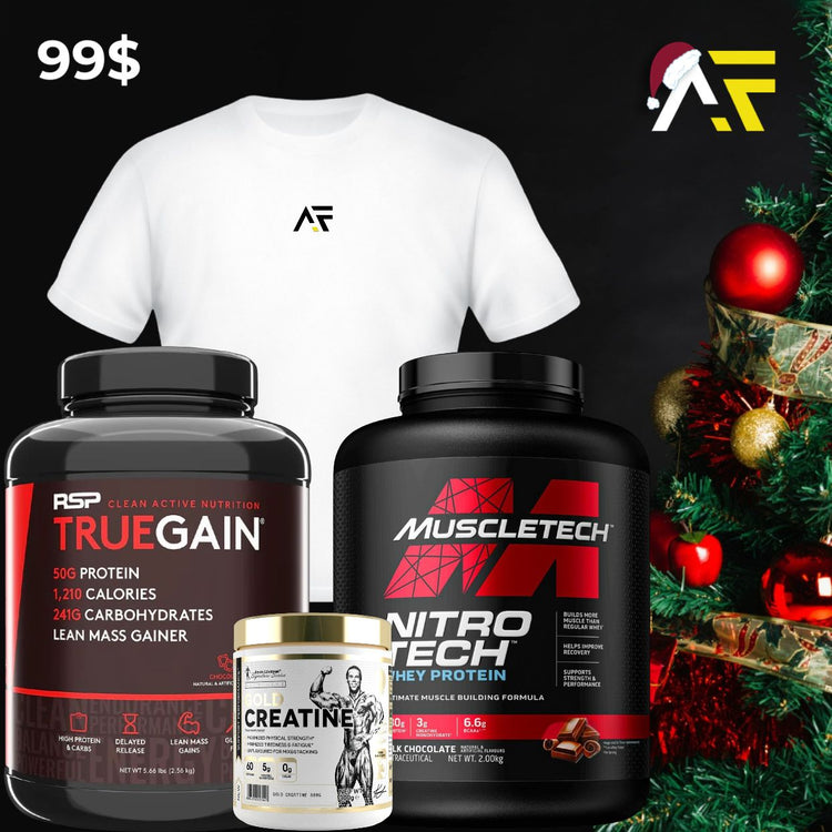 True Gain + MuscleTech Nitro Tech + Gold Creatine + AF T-Shirt