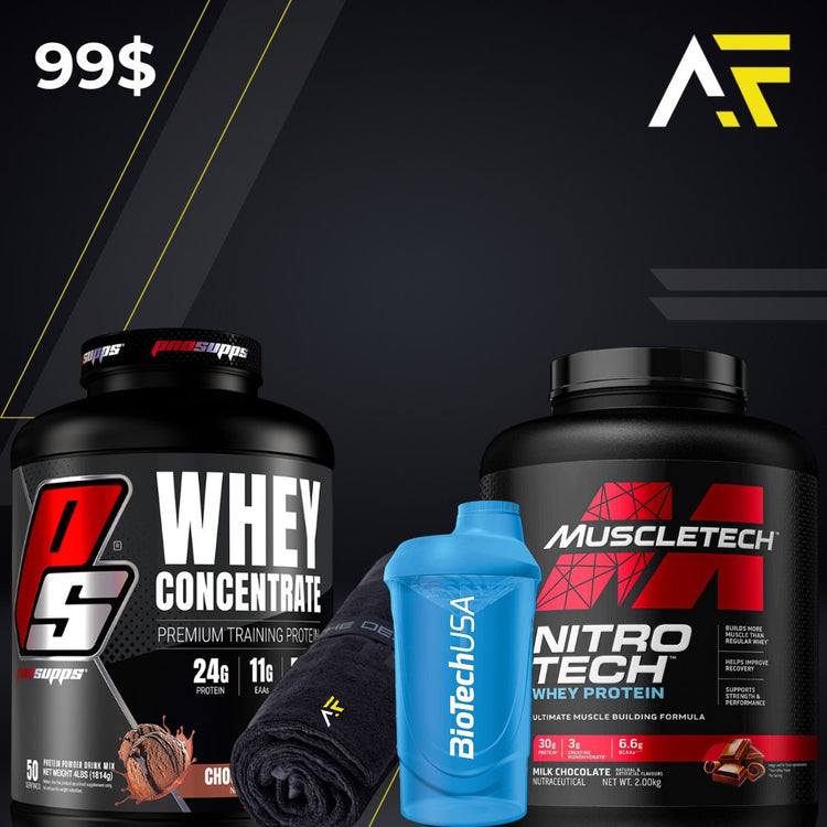 Muscle Tech NitroTech + Whey Concentrate + Shaker + AF Towel