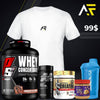 WHEY Concentrate + MuscleTech Fish Oil + Micronized Creatine + Peanut Butter + Shaker + Protein Bar + AF T-shirt